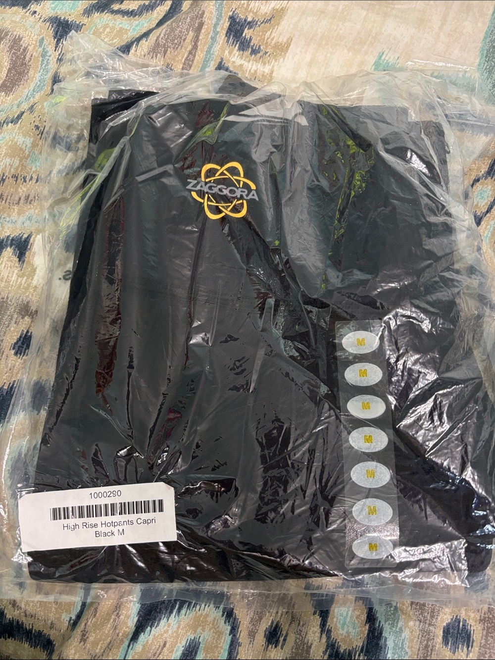 Zaggora High-Rise Hotpants Capri Leggings - Black (M)